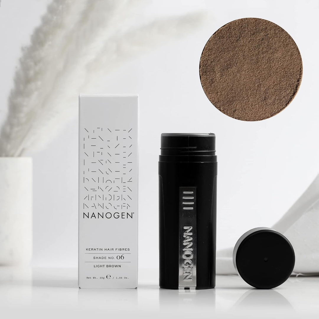 Nanogen Hair Thickening Fibres Light Brown 30g hellbraun 30g, hellbraun 30g