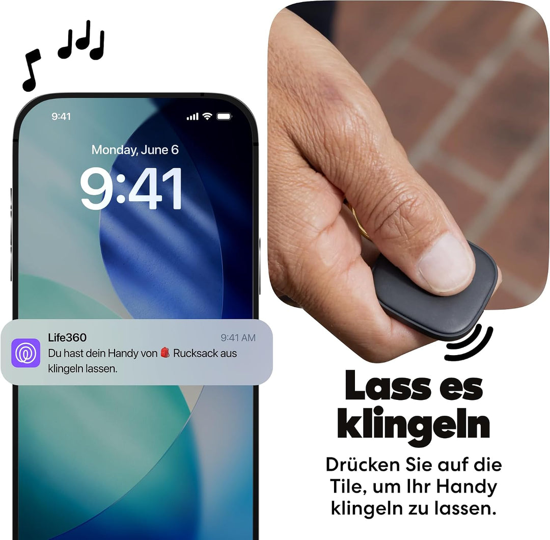 Tile by Life360 Mate (2024) – Bluetooth-Tracker, Schlüssel- und Gegenstandsfinder für Schlüssel, Tas