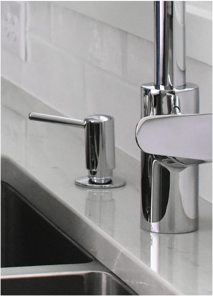 hansgrohe Seifenspender für Bad und Küche, modern, verchromt, 04539000, klein, Chrom