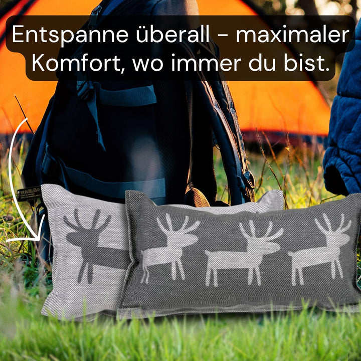 Jokipiin Premium Saunakissen 40 cm x 22 cm - 100% Made in Finland - ReisekissenLeinen Baumwo