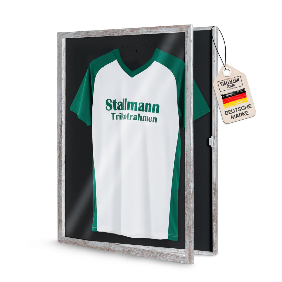 Stallmann Design Trikotrahmen 'Easy Click & Fill' mit Tür | Rahmen-Farbe: Vintage | Hintergrund: Sch