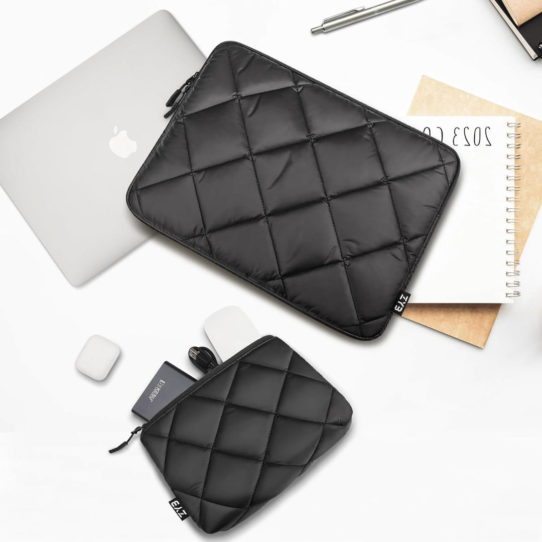 ZYB 13.3 Zoll Puffy Laptop Hülle MacBook Tasche für MacBook Air 13 M3 M2 M1 2024-2010, MacBook Pro 1