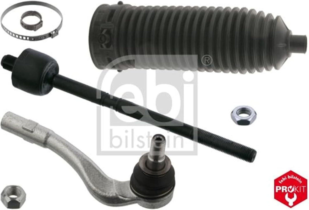 febi bilstein 40167 Spurstange mit Endstück, Manschette und Anbaumaterial , 1 Stück Vorderachse rech