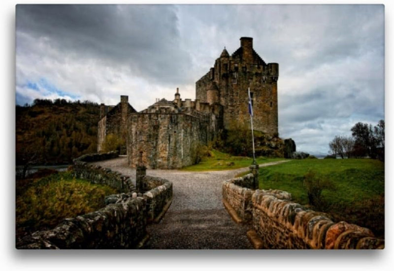 Premium Textil-Leinwand 45 x 30 cm Quer-Format Eilean Donan Castle, Schottland | Wandbild, HD-Bild a