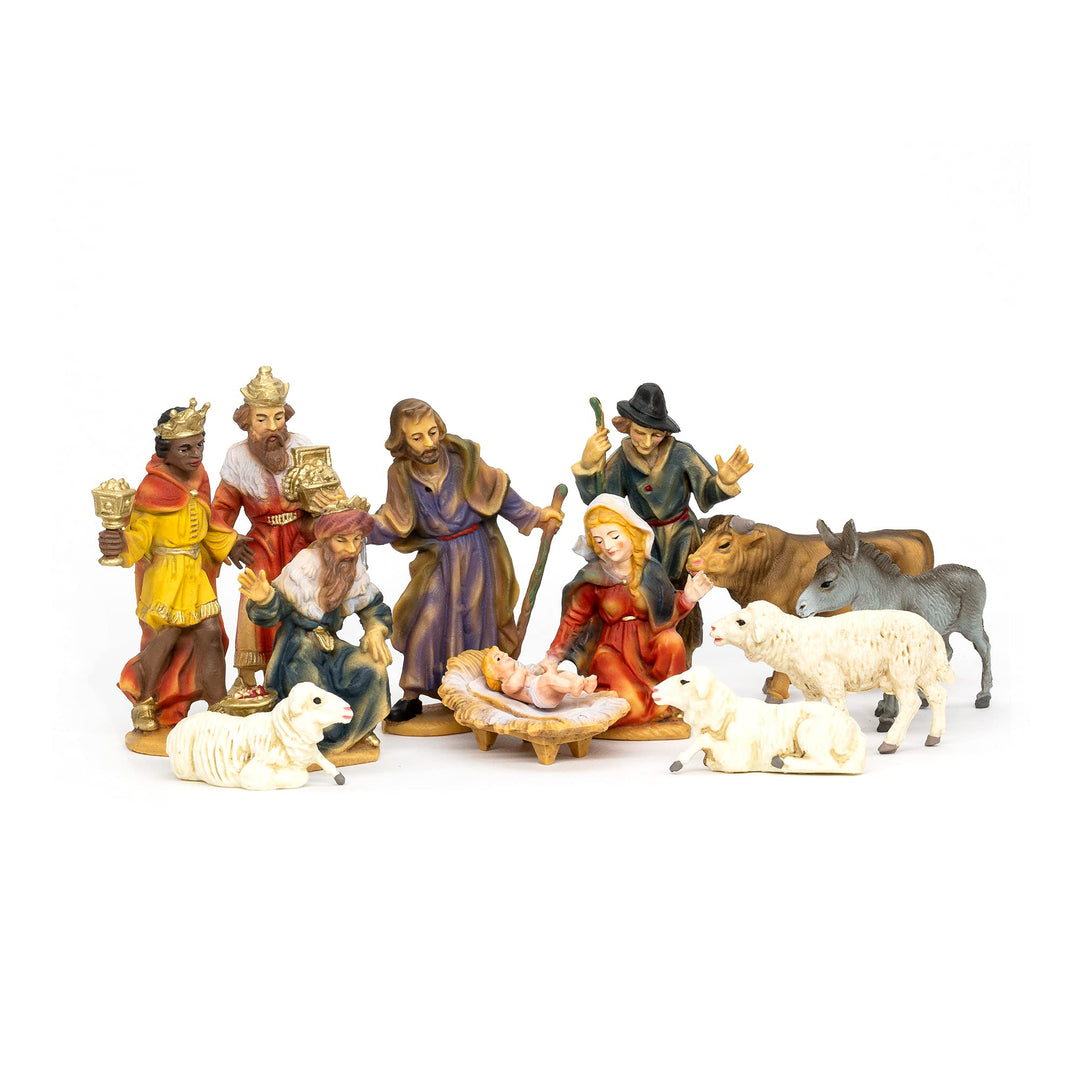 Marolin Krippenfiguren Set 12 Figuren, zu 9cm Fig. (Kunststoff)