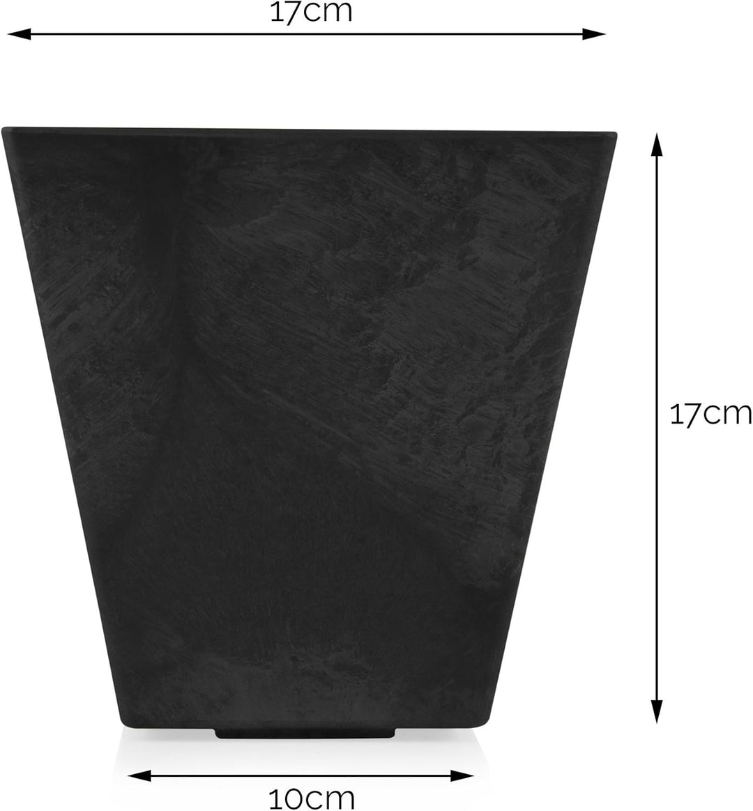 Artstone - Balkonkasten - Ella - Schwarz - Länge 55 cm, 55x17x17 cm, TER-107824