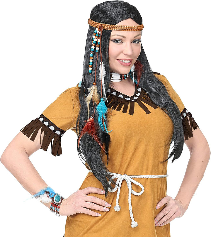 W WIDMANN MILANO Party Fashion 95799 - Indianer Set, Schmuckset, Accessoire, Western, Faschingskostü