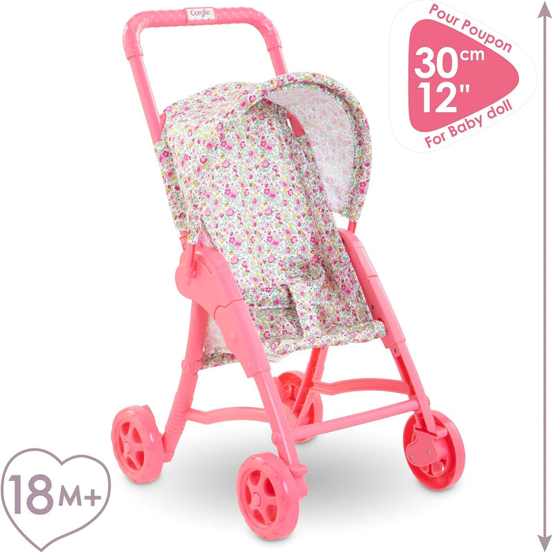 Corolle 9000110810 - Ma Premiere Poupee Puppenbuggy Floral, Puppenbuggy für alle 30cm Puppen, ab 18