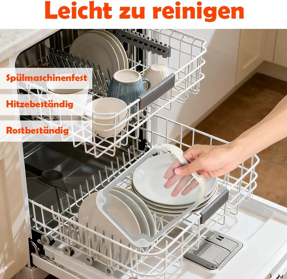 BYKITCHEN 2 Stück Spritzschutz Zubehör für Ninja Dual Zone Heissluftfritteuse 9,5L DZ400EU/DZ400EUST