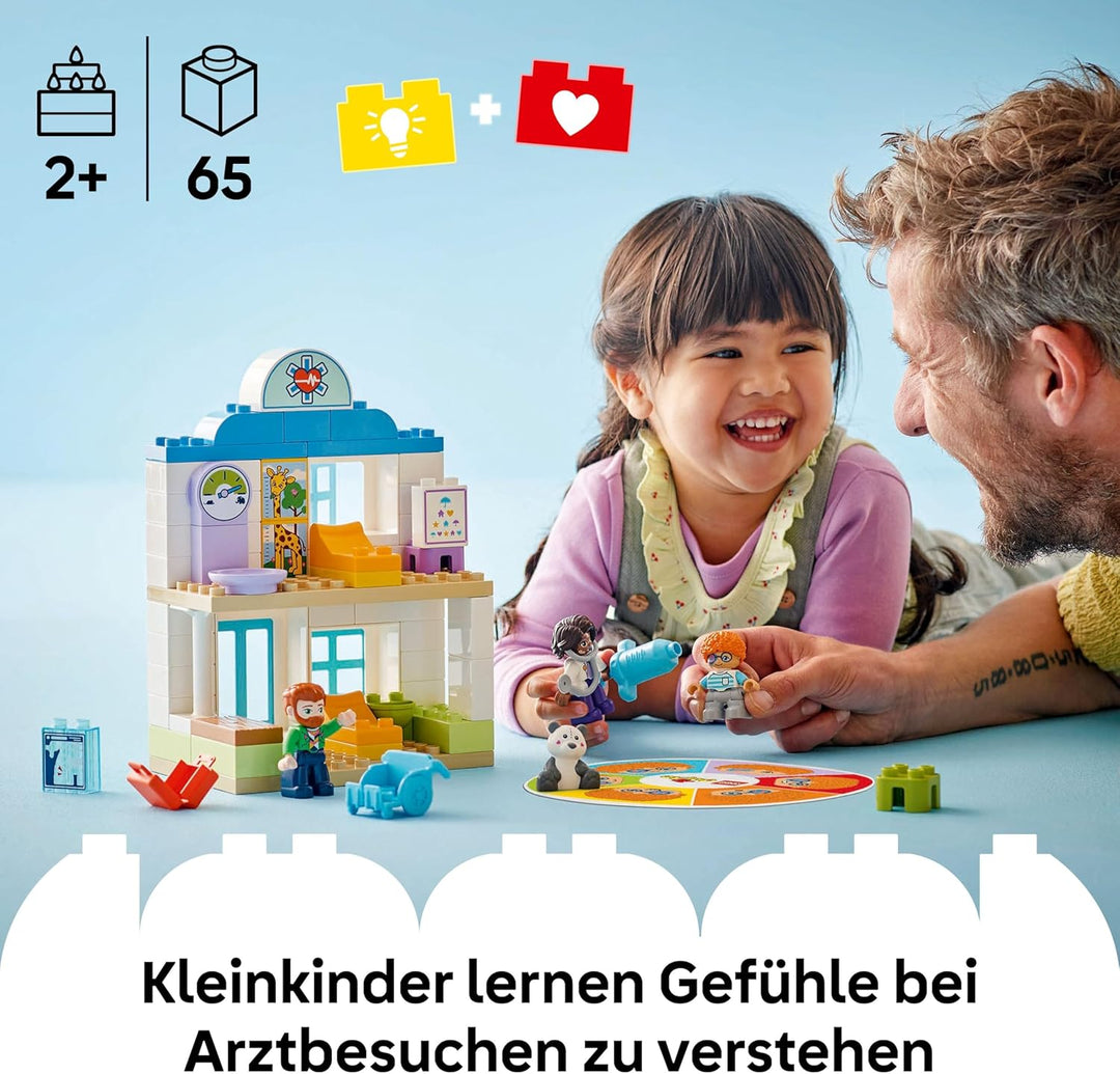 LEGO DUPLO Town Erster Arztbesuch, Bauspielzeug, Spielset zur Förderung der Feinmotorik, Geschenk fü