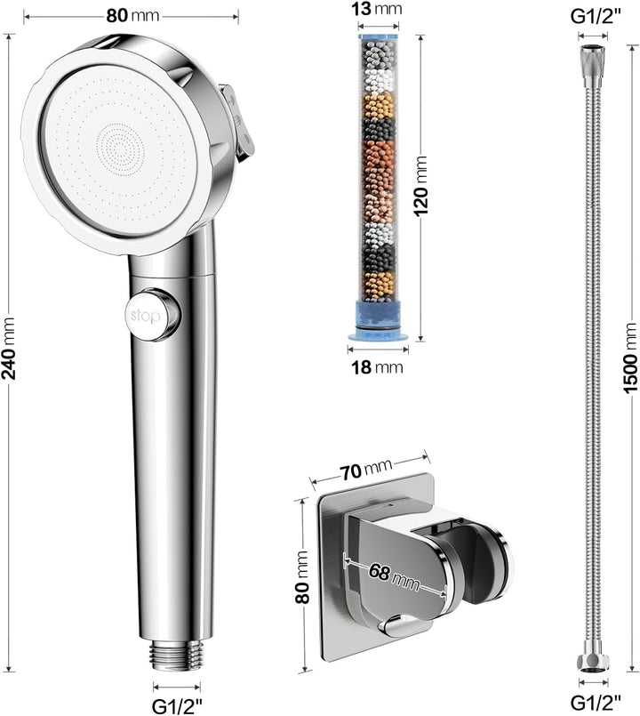 KAIYING 1080° Drehbare Waschtischarmatur mit Temperaturanzeige (Batterielos) (Chrom) &amp; KAIYING Wasse
