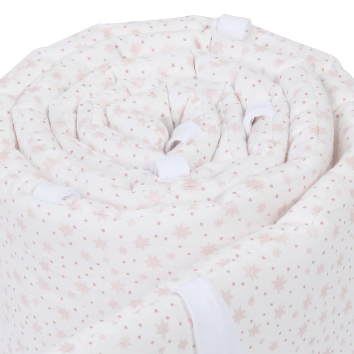 babybay Nestchen Mesh passend für Modell Original, weiss Glitzersterne rosé weiss Glitzersterne rosé