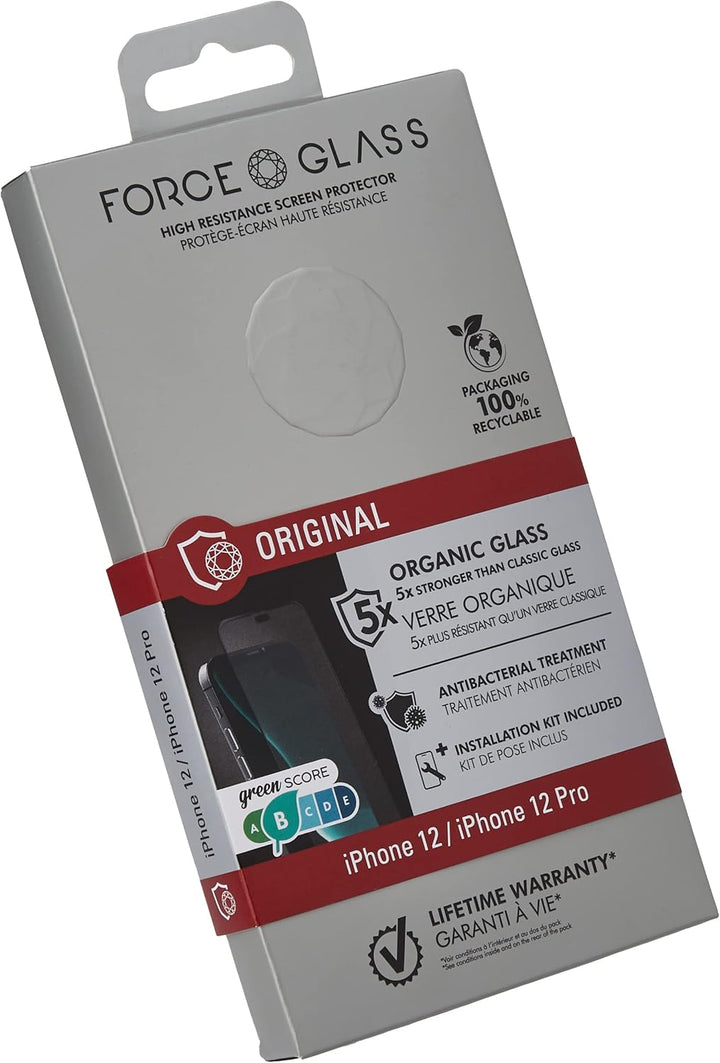 Force Glass Displayschutzfolie aus organischem Glas, antibakteriell, für iPhone 12 Pro Iphone 12 Pro