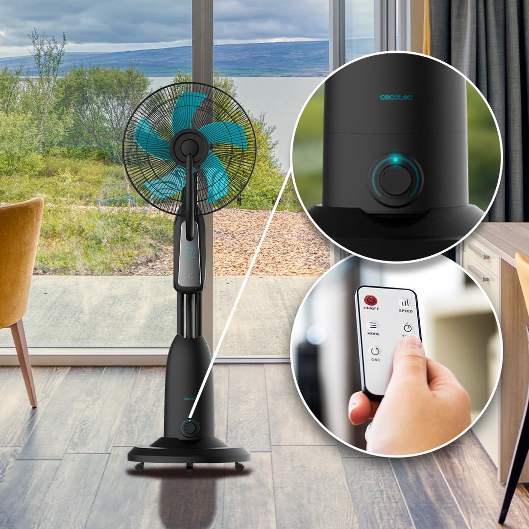 Cecotec Wasservernebler Ventilator mit Fernbedienung EnergySilence 490 Freshessence, 90 W, Durchmess