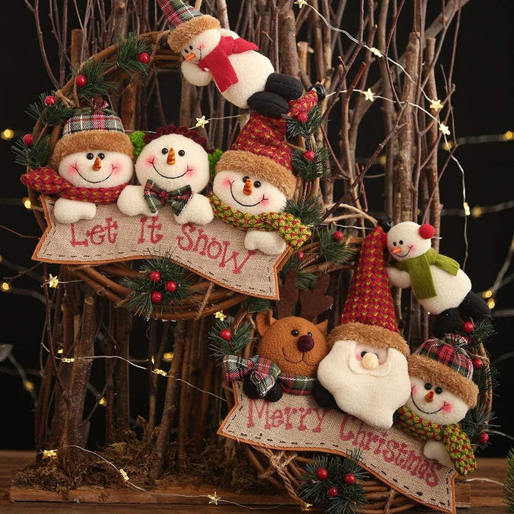 ITODA Weihnachten Kranz Dekoration Weihnachtskranz Schneemann Weihnachtsdeko Elch Weihnachtsgirlande