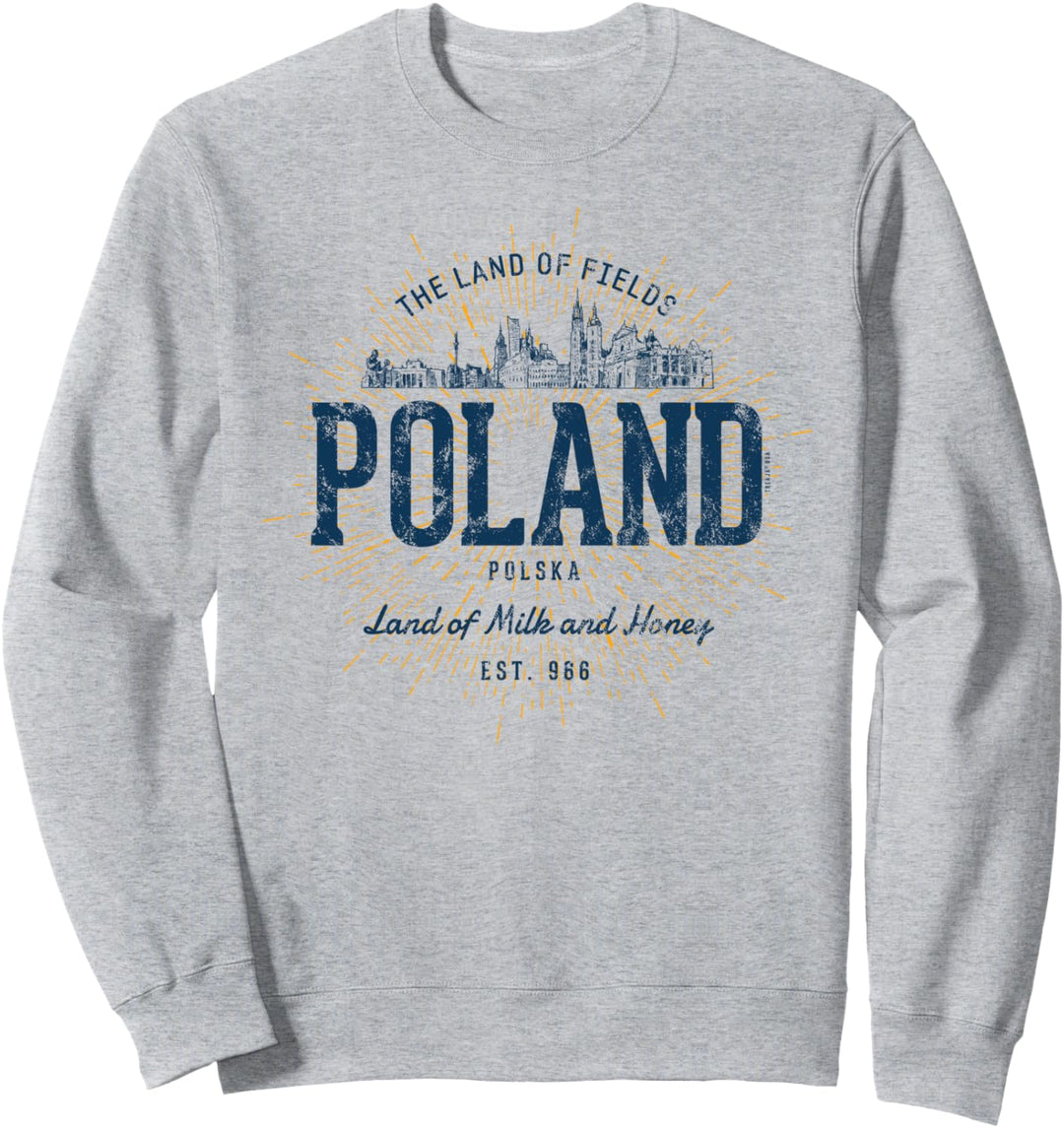 Poland Retro Stil Vintage Polen Sweatshirt