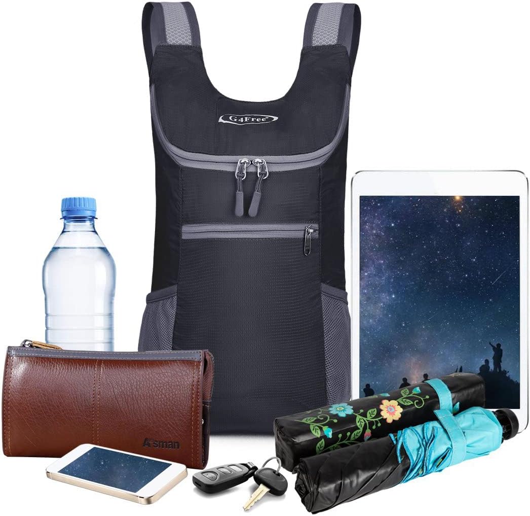 G4Free Ultraleichter 11 l kleiner faltbarer Rucksack für Reisen, Wandern, Radfahren, Wandern oder Me