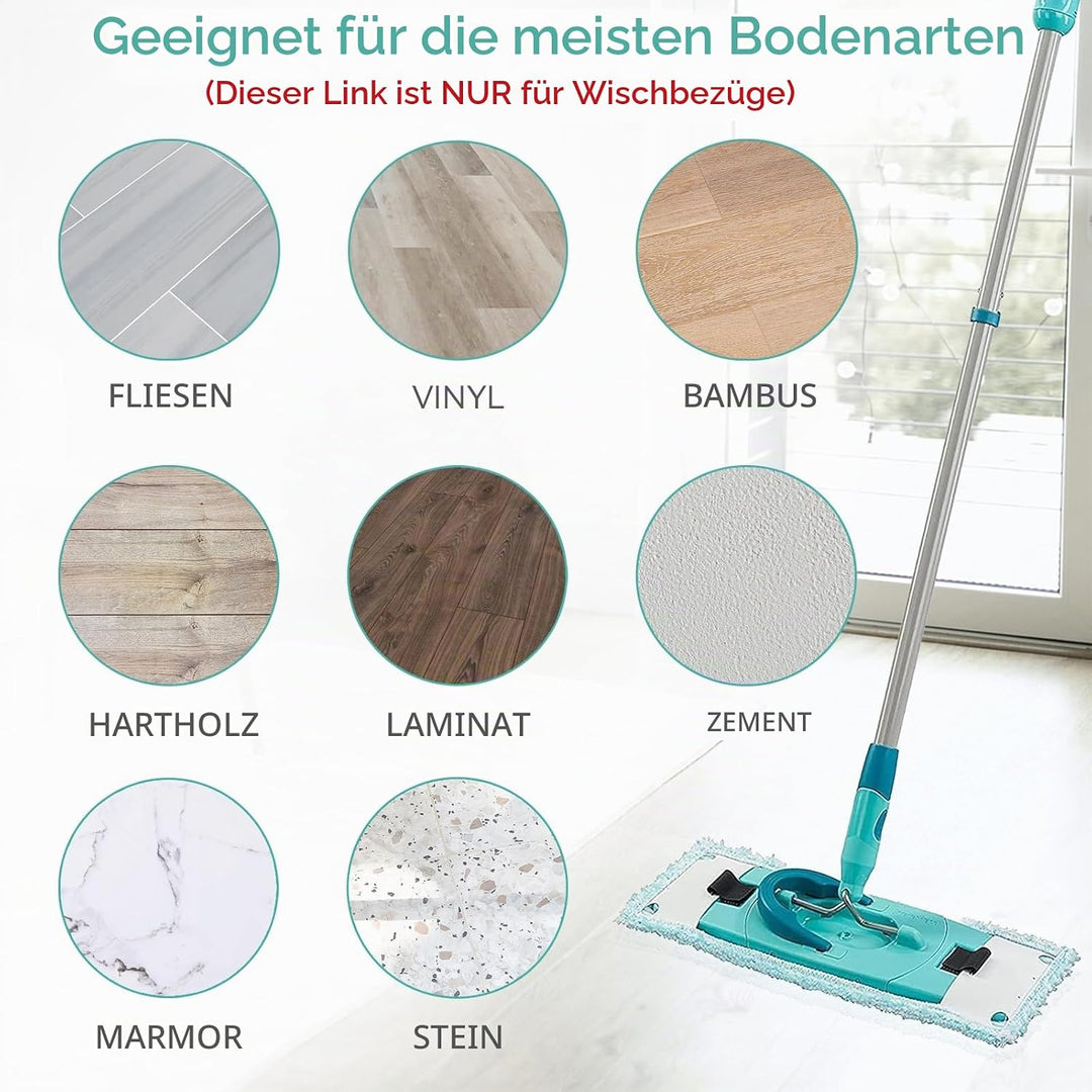 Sgizoku 5 Wischbezug kompatibel mit Leifheit Clean Twist M Ergo Micro Duo Bodenwischer, Mikrofaser E