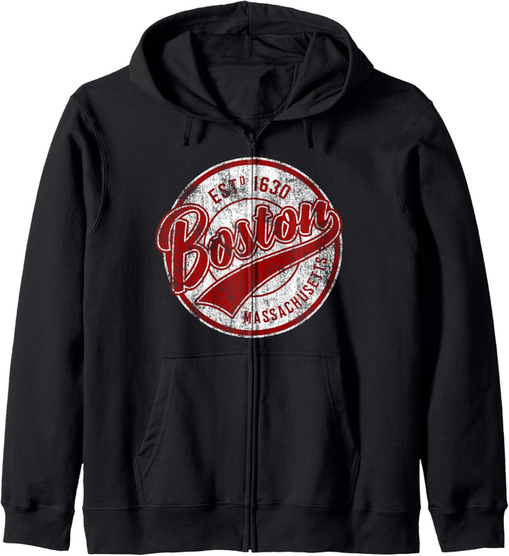 Distressed Vintage Boston Massachusetts Sports Gift Kapuzenjacke