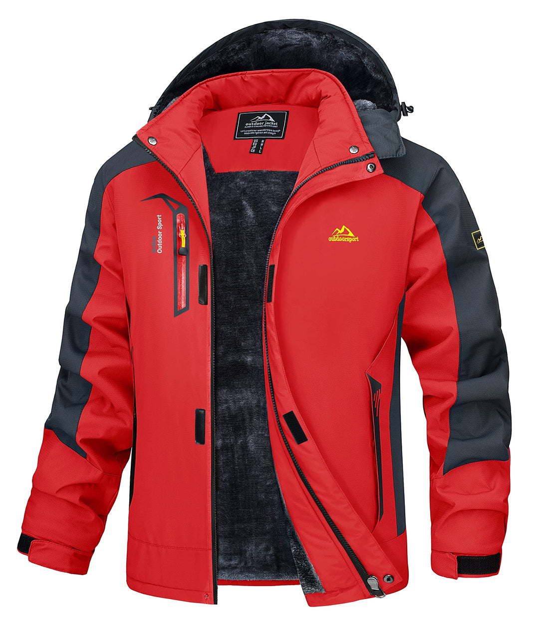 MAGCOMSEN Winterjacke Herren Warm Gefüttert Skijacke Wasserdicht Regenjacke Snowboardjacke Outdoor F