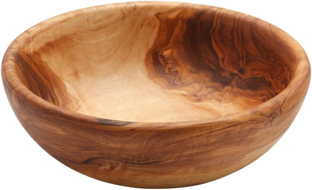 Handgefertigte Schale aus Olivenholz – 22 cm, Lebensmittelecht, antibakteriell und langlebig für Sal