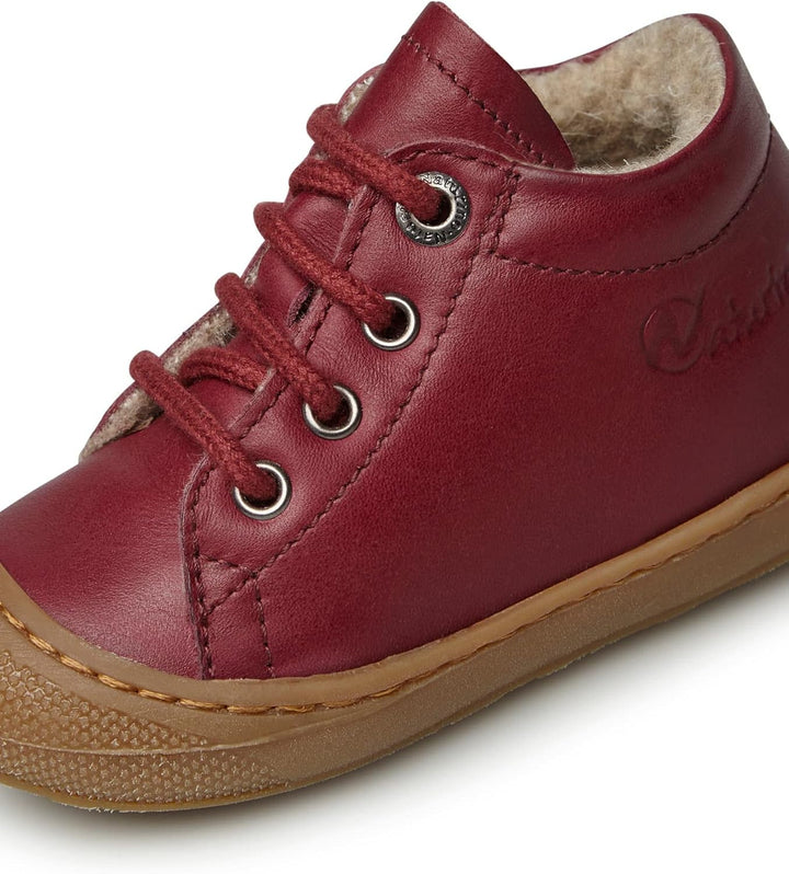 Naturino Lauflernschuhe aus Leder mit Wollfutter 17 EU Bordeaux, 17 EU Bordeaux