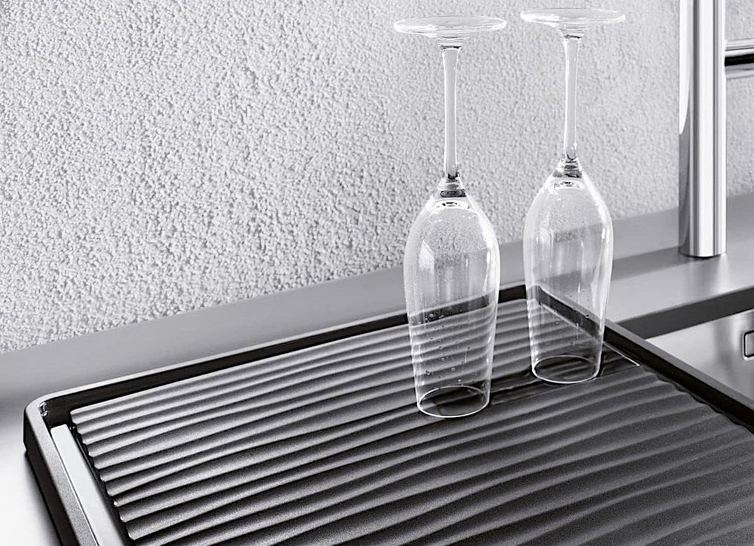 BLANCO Wellentropf | Aus wertigem Kunststoff schwarz / grau | 432 x 382 mm Wellentropf Schwarz, Well
