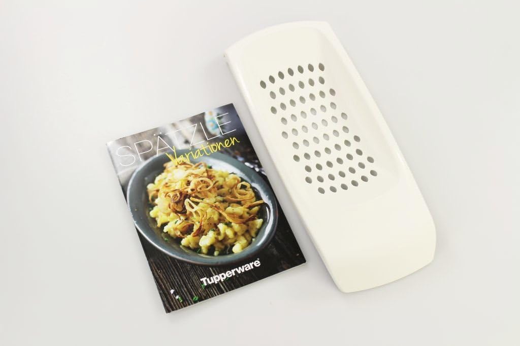 TUPPERWARE Backen weiss Knöpfle Spätzle+Teigspatel+Rezeptheft Spätzleria 29737