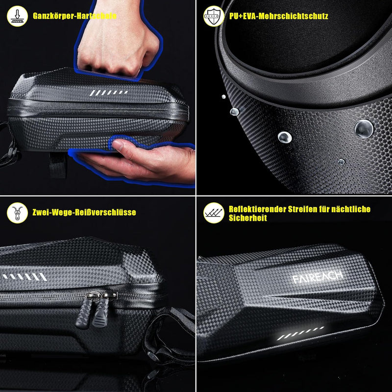 Faireach Scooter Tasche für Roller, Rollertasche Front Tube Bag Gross Lenkertasche Wasserfest, Vorde