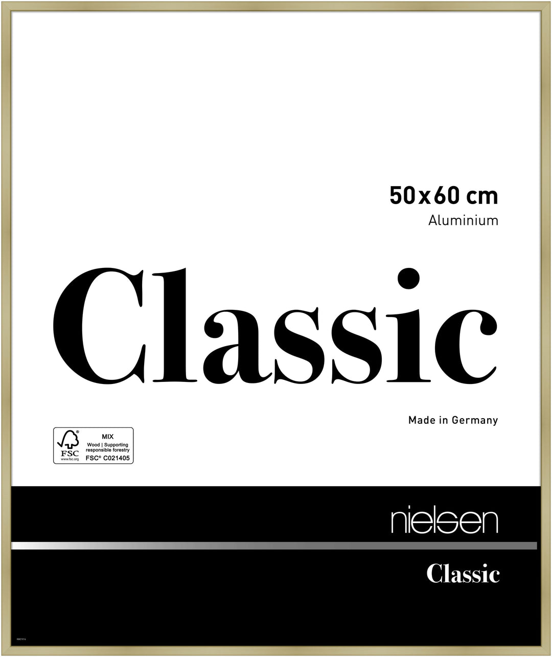nielsen Aluminium Bilderrahmen Classic, 50x60 cm, Gold Matt Gold Matt 50 x 60 cm, Gold Matt 50 x 60