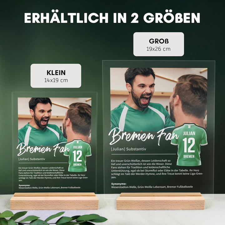 Bremen Geschenk personalisiert - Acryl Geschenk - Definition: Bremen Fan - Bremen Fanartikel, Bremen
