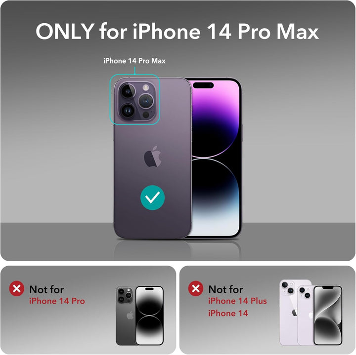 ESR für iPhone 14 Pro Max Hülle, kompatibel mit MagSafe, Classic Ständer Hülle mit HaloLock, Militär