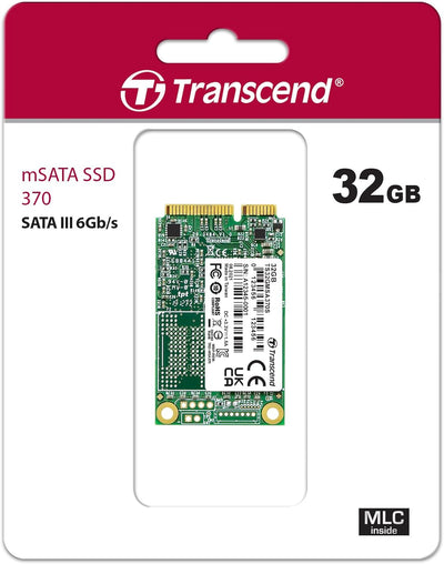 Transcend 32GB SATA III 6Gb/s MSA370S mSATA SSD 370S SSD TS32GMSA370S MLC 32GB, MLC 32GB