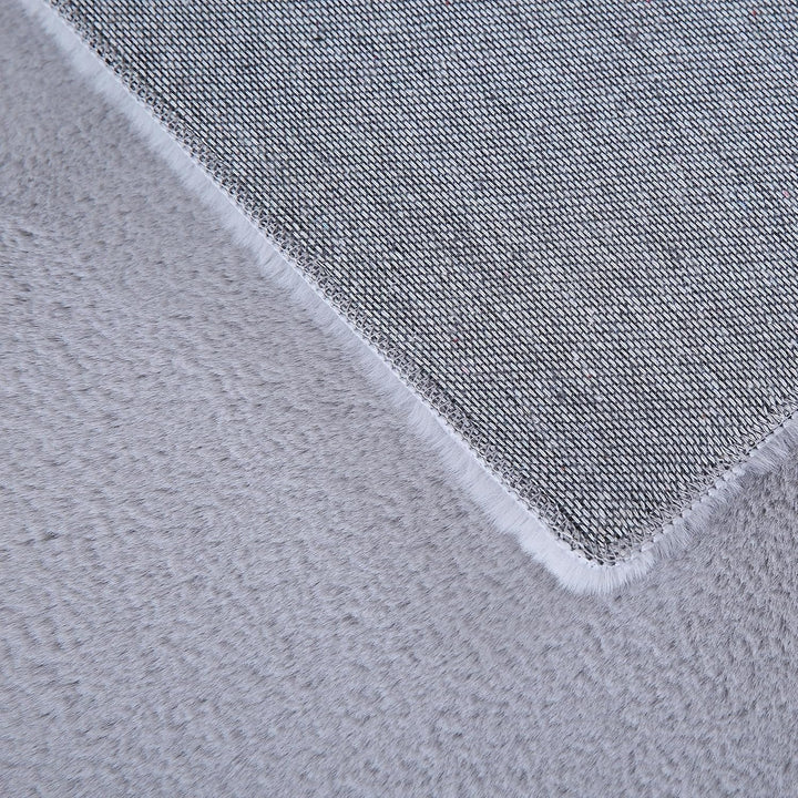 Weicher Hochflor Rund Teppich Wohnzimmer Waschbarer Teppich im modernen Stil Unicolor & Einfarbig Te