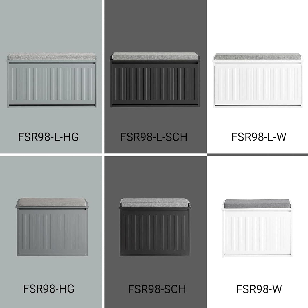 SoBuy Schuhschrank Schuhbank mit Sitzfläche, Schuhregal mit Stauraum, Klappe, Sitzkissen, bis 155 kg