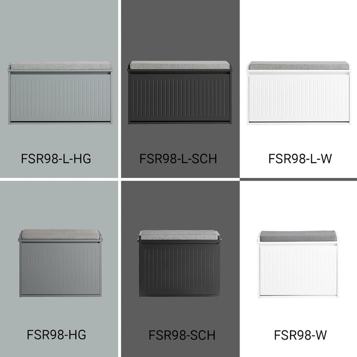 SoBuy Schuhschrank Schuhbank mit Sitzfläche, Schuhregal mit Stauraum, Klappe, Sitzkissen, bis 155 kg