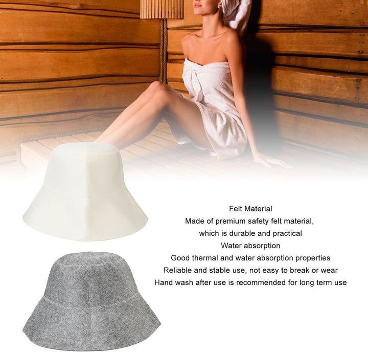 Saunahut Filz Badehut, Kopfschutz Wasseraufnahme Sauna Badehut Vaporarium Hut für Männer Frauen, für
