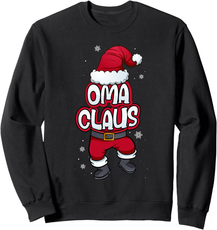 Oma Claus Weihnachten Familie Partnerlook Weihnachtsmann Sweatshirt