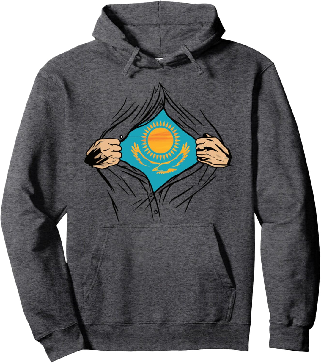 Kasachstan Flagge für Kasache Pullover Hoodie