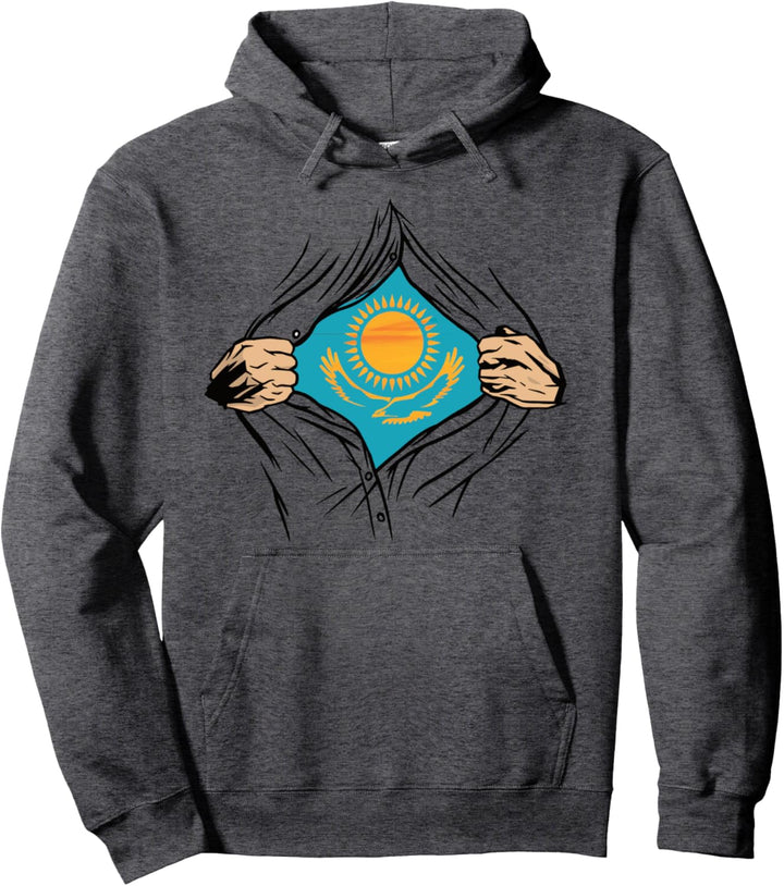 Kasachstan Flagge für Kasache Pullover Hoodie