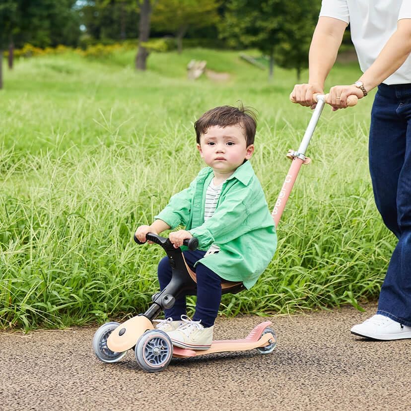 GLOBBER GO-UP Foldable Plus ECO – 3 in 1 Dreirad, Laufrad und Scooter, 120/80 mm, 3-rädrig, höhenver