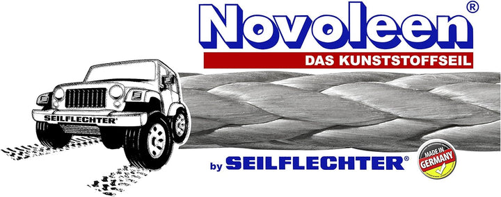 Seilflechter Novoleen® Zugseil nach DIN EN 14492-1:2006 12 mm 12,5 t mit Sicherheitshaken
