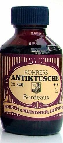 ROHRERS Antiktusche Bordeaux, 100 ml Glasflakon