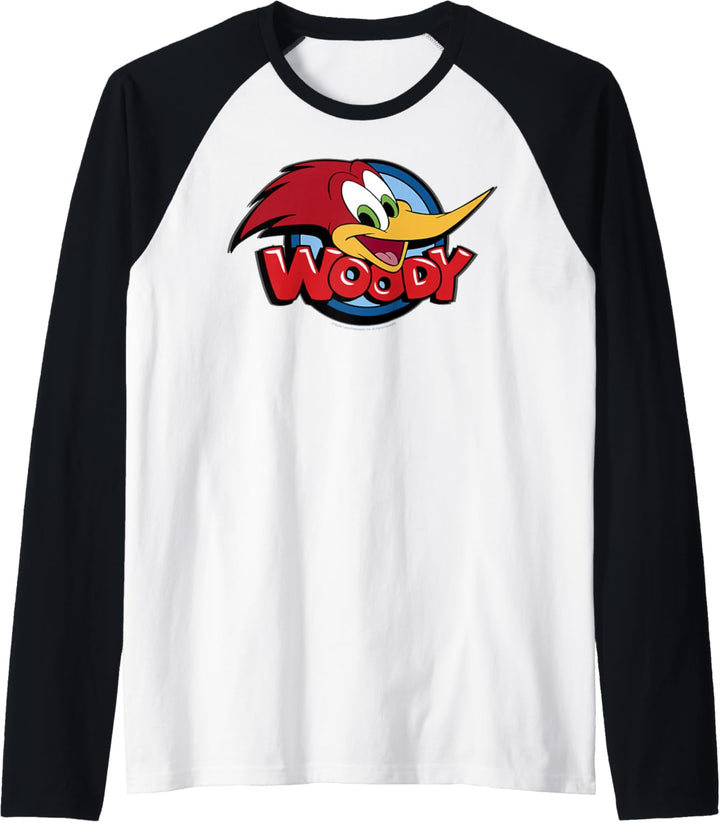 Woody Woodpecker Big Face Logo Raglan