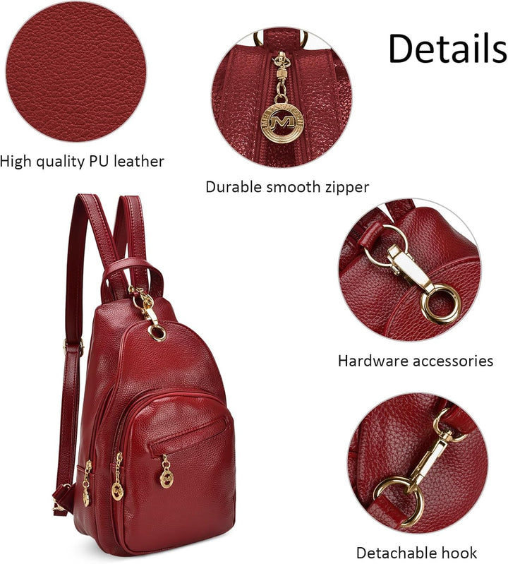 DIRRONA Damen Rucksack Beiläufig Kleine Brusttasche für Damen Multifunktionale Reise Wasserdicht Sch