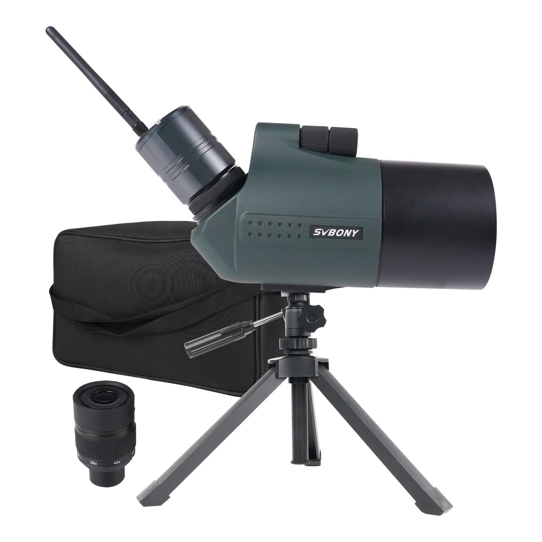 Svbony SV41Pro Mak Spektiv mit SC001 WLAN Kamera Digiscoping, 28-84X80 Mak Telescope FMC Dual Speed