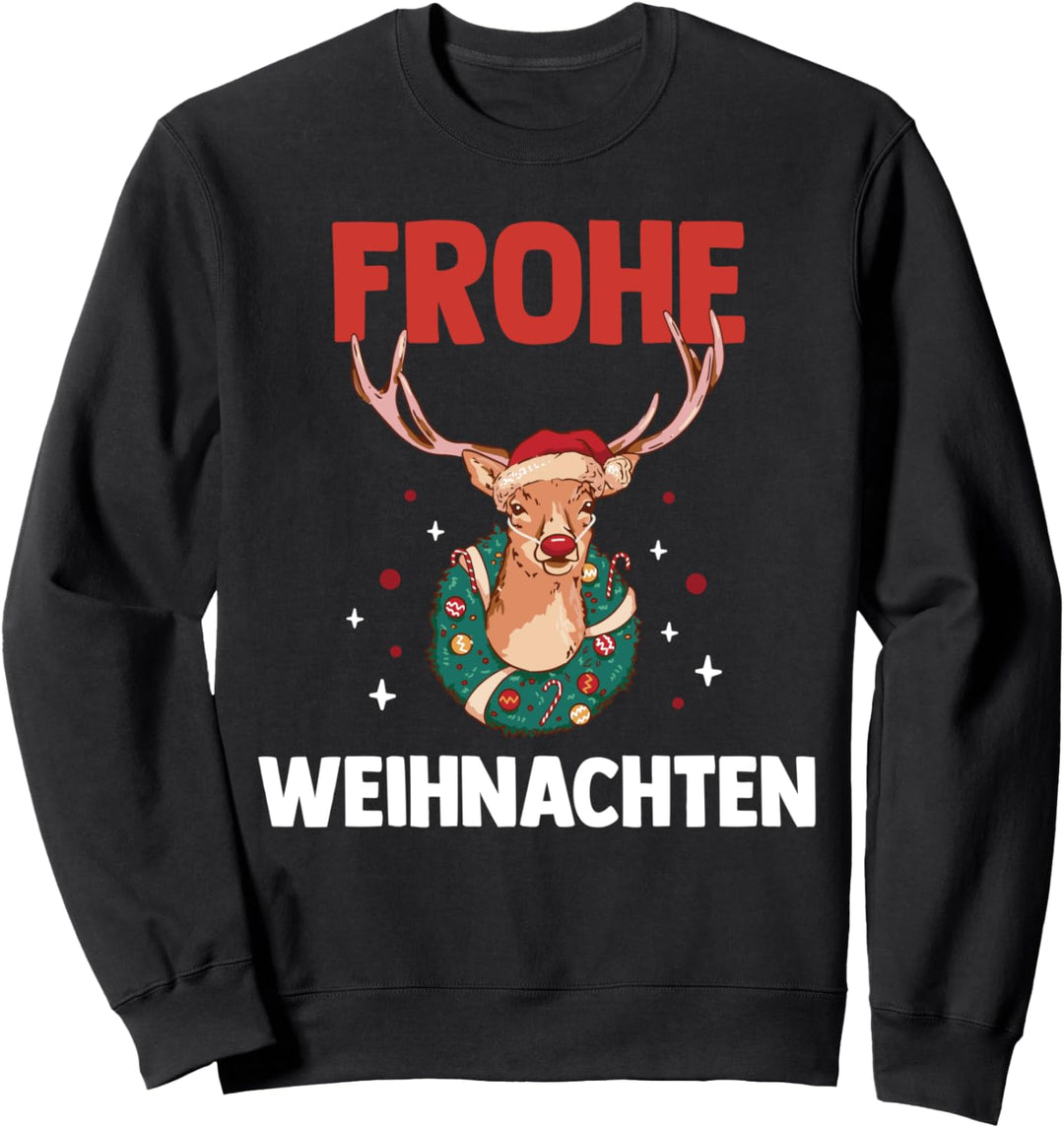 Weihnachts Rehntier Frohe Weihnachten Sweatshirt