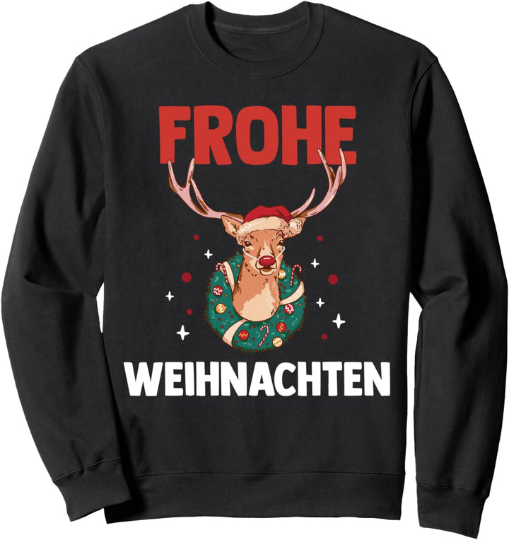 Weihnachts Rehntier Frohe Weihnachten Sweatshirt