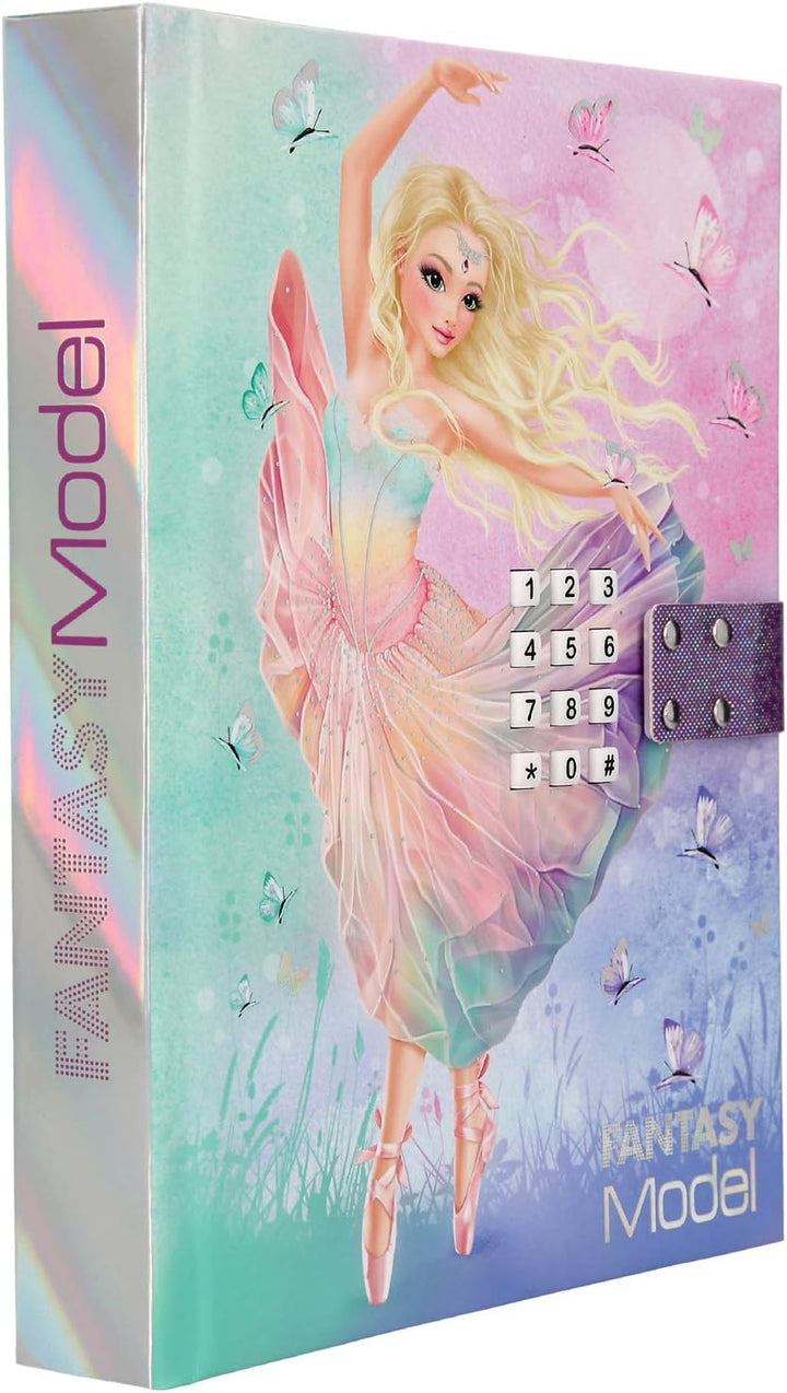 Depesche 11052 Tagebuch mit Code und Sound, Fantasy Model Ballett, rosa, ca. 20,5 x 15 x 3 cm