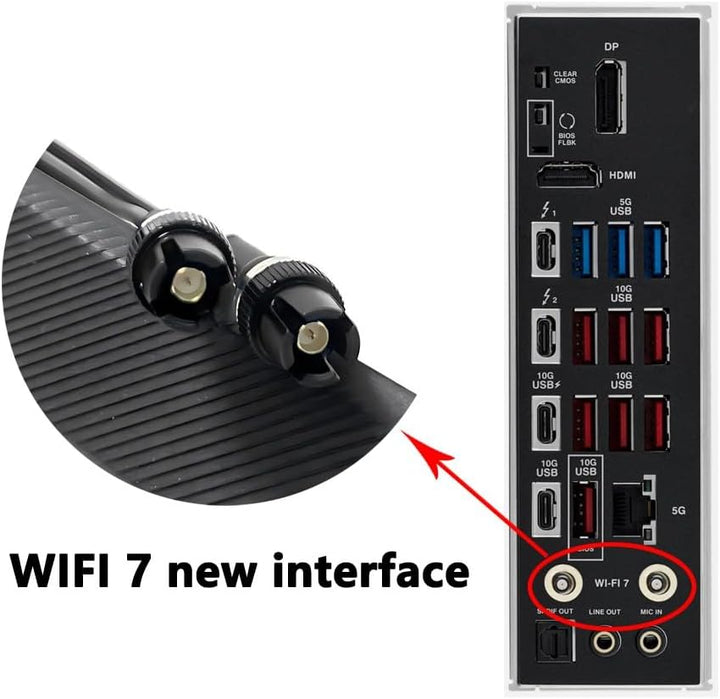 WiFi 7 WLAN-Antennenkabel für ASUS ROG Crosshair X870E, ROG Strix B850 B860 X870 Z790 Z890, ROG Maxi